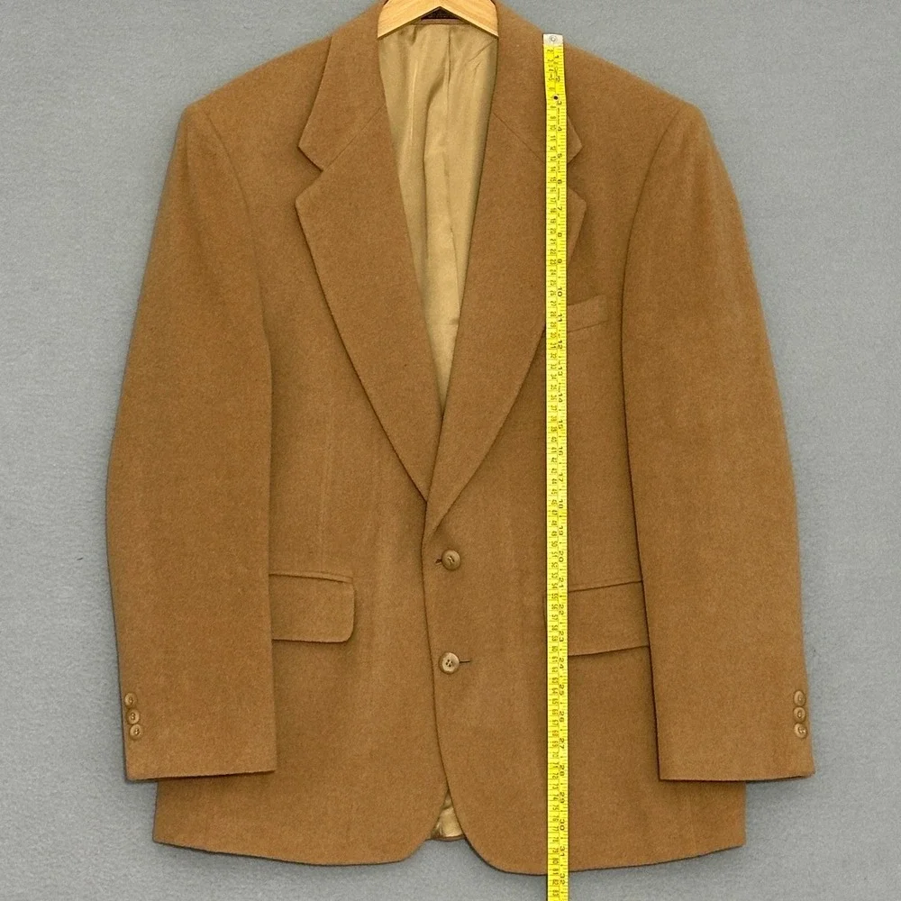 Robert Stock Mens Jacket 41R Camel Tan Wool Blend Blazer Sport Coat Classic Prep
